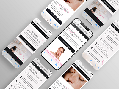 Web site design: landing page for cosmetologist. Mobile version design landing mobile version ui ux web design web site webdesign website