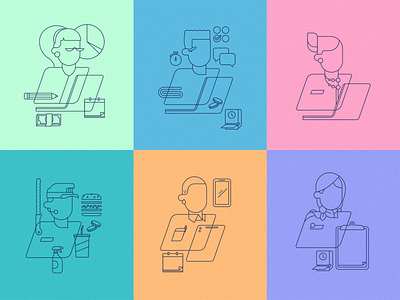 User Personas at Inkling illustration vector