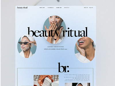 Beauty Ritual Website Design branding design graphic design logo ui
