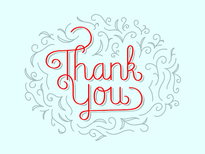 Thank You Card card design design handlettering