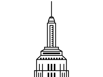 Empire State 365 project 1 of 365 illustration line art new york project 365