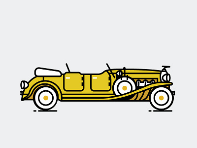 1929 Desenberg Model J 365 Project Day 4 364 project car illustration line art vector vintage