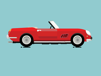 Project 365 12/365 1961 Ferrari Gt California Spyder 365 project car illustration line art vector vintage