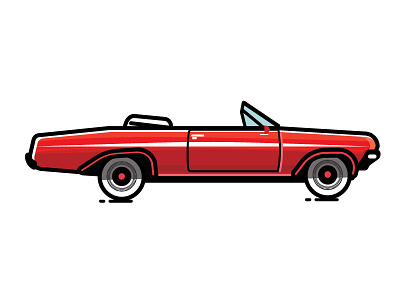 365 Project 19/365 1964 Buick Skylark Convertible 365 project car illustration line art vector vintage