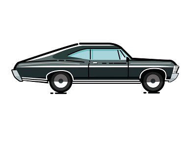 365 Project 20/365 1967 Chevy Impala 365 project car illustration line art vector vintage