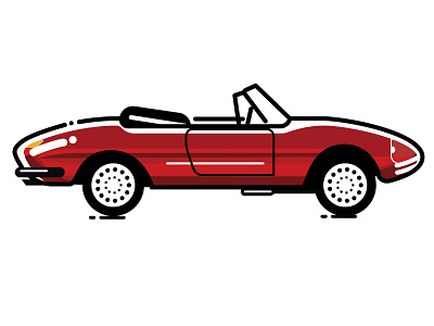 365 Project 24/365 1966 Alpha Romeo 1600 Duet Td 365 project car illustration line art vector vintage