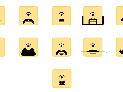 Moustache emojis complete