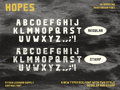 Hopes - Hand Drawan Vintage Font 90s branding design hand drawn illustration retrofont typography vintage