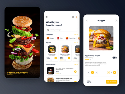 Food & Beverages Delivery App design ui ux ui design uidesign uiux design uiux designer uiuxdesign uiuxdesigner