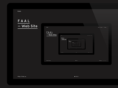 F A A L — Web Site aperçu dark one page portfolio typographic website
