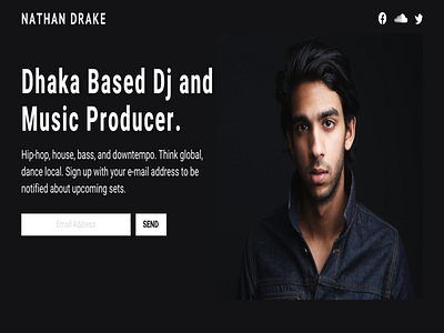 DJ Music Website Landing Page design ux web web design