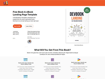 Devbook Landing Page web design wordpress