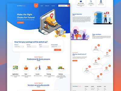 Courier Service Website mockup