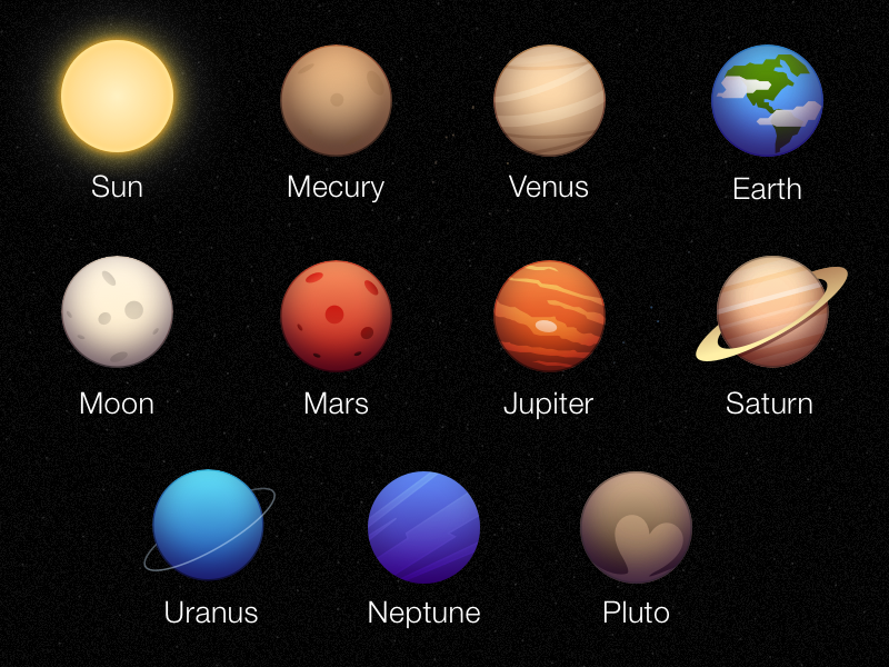 Planets by Ivan Emelushkin on Dribbble