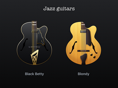 Jazz Guitars app guitar icon illustration jazz sketch string vector