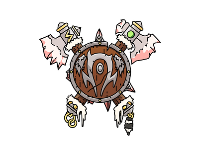 Crest of the Horde border clean crest horde hornor illustration logo orc sign sketch warcraft wow