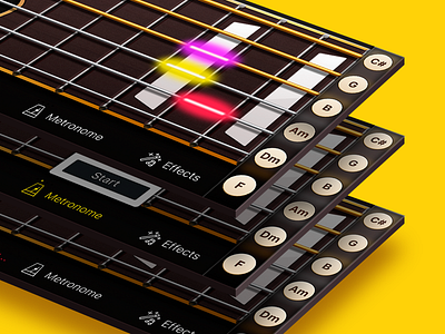 Real Guitar 2 UI #2 app chord design fun guitar ios iphone play real ui