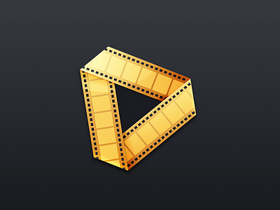 Video App Icon app celluloid elcapitan gold icon macos osx sketch video yosemite