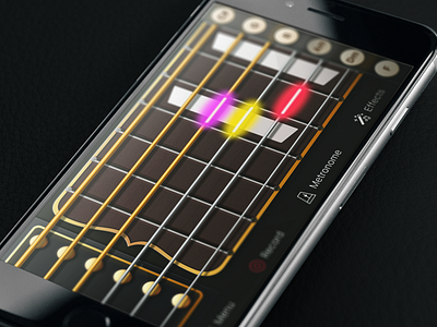 Real Guitar UI #4 app chord design fun guitar ios iphone play real tune tuner ui