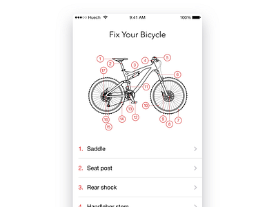 Fix Your Bike App app bicycle bike design fix interface ios iphone screen ui ux