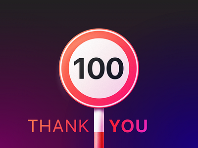100+ followers 100 dribbble followers limit sign speed thanks