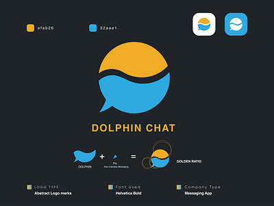 Dolphin chat branding chat chat app chat app logo design design logo golden ratio logo logo logo design minimal vector