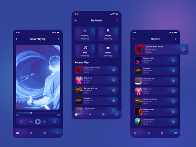 Music plyer app android app app design app ui ios app music app