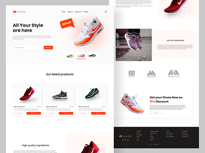 Shoes Website UI e commerce website landing page ui ux design website design website ui