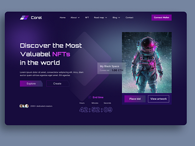 NFT website UI