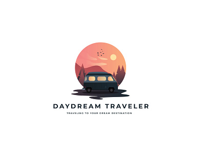 Daydream Traveler Vector Logo Design branddesign brandidentity branding design illustration logo logo design logodesign traveling vector