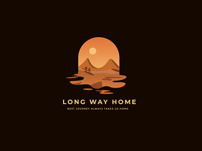 Long Way Home Vector Logo Design