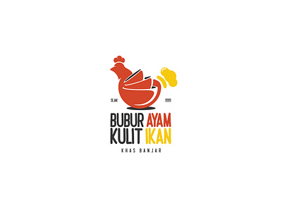 Bubur Ayam Kulit Logo Design branddesign brandidentity branding chicken logo logodesign minimalist logo minimalist logo design porridge