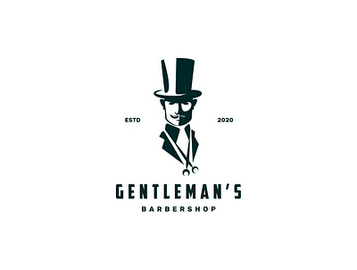 Gentleman's Barbershop Logo Design barbershop branddesign brandidentity branding branding concept gentleman logo logo design logodesign minimalist logo vector