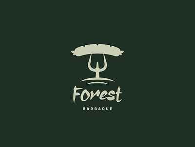 Forest Barbaque Logo Design barbaque branddesign brandidentity branding branding concept forest logo logo design logodesign minimalist logo vector