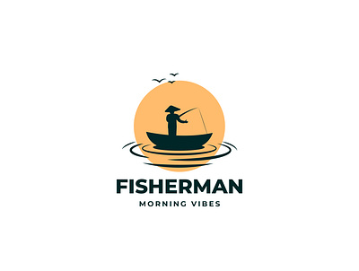 Fisherman Logo Design branddesign brandidentity branding branding concept fisherman illustration logo logo design logodesign minimalist logo vector