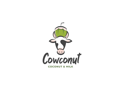 Cowconut Logo Design branddesign brandidentity branding branding concept coconut cow logo logo design logodesign minimalist logo vector