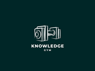 Knowledge Gym Logo Design branddesign brandidentity branding branding concept gym knowledge logo logo design logodesign minimalist logo vector