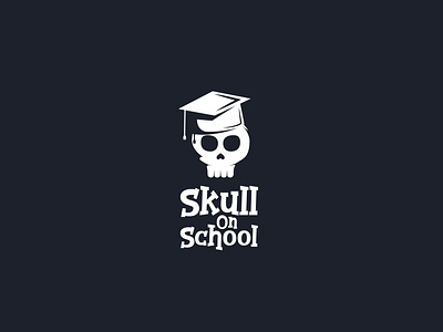 Skull On School Logo Design