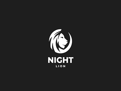 Night Lion Logo Design branddesign brandidentity branding lion lion head lion king logo logo design logodesign luxurylogo minimalist logo night