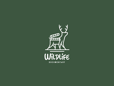 Wildlife Documentary Logo Design brandidentity branding branding concept clappingboard deer documentary logo logodesign luxurylogo minimalist logo nature production wildlife