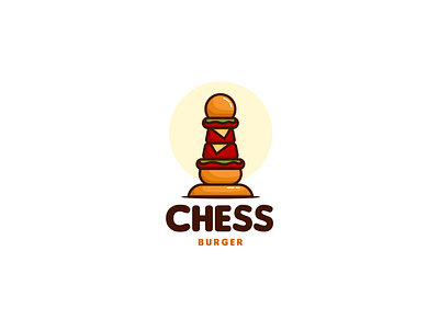 Chess Burger Logo Design branddesign brandidentity branding burger burgers cheese chess fastfood illustration logo logo design logodesign vector illustration