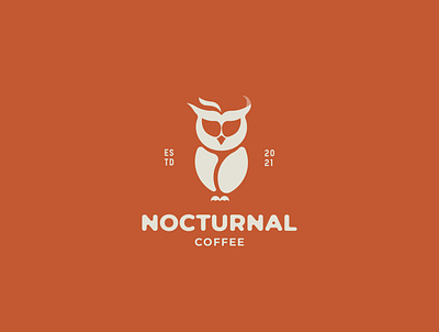 Nocturnal Coffee Logo Design branddesign brandidentity branding branding concept coffee logo logo design logodesign minimalist logo night nocturnal owl