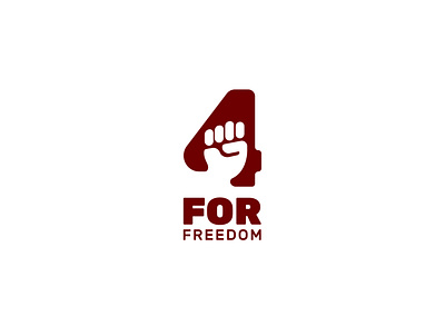 For Freedom Logo Design branddesign brandidentity branding fist four freedom hand logo logo design logodesign minimalist logo minimalist logo design