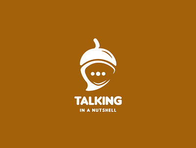 Talking In a Nutshell Logo Design branddesign brandidentity branding branding concept logo logodesign minimalist logo nut nutshell peanut talk talking vector