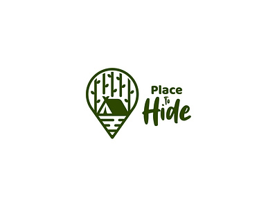 Place to Hide Logo Design adventure branding camp camping forest identity jungle leaf logo minimalist minimalist logo nature place simple tent