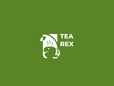 Tea Rex Logo Design branddesign brandidentity branding branding concept cup dino dinosorur logo logo design logodesign t rex tea trex