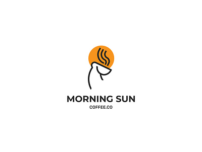 Morning Sun Coffee Logo Design branddesign brandidentity branding coffee deer dualmeaning fun logo logodesign minimalist minimalist logo design modern morning morning coffee sun