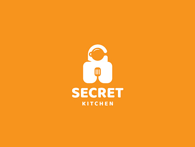 Secret Kitchen Logo Design branddesign brandidentity branding food key kitchen logo logodesign minimalist logo design pan secret secure security spatula