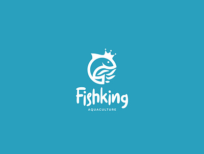 Fishking Logo Design aqua aquaculture branddesign brandidentity branding branding concept design fish fishcultivation illustration king kitchen logo logo design logodesign sea water wave