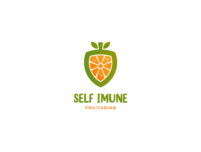 Self Imune Logo Design branddesign brandidentity branding branding concept design fruit green healthy illustration imune leaf logo logo design logodesign orange selfimune shield vegetable